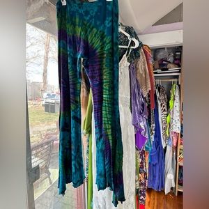Dharma Imports Flared Tie-Dye Lounge Pants